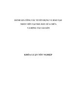 ĐÁNH GIÁ CÔNG TÁC TUYỂN DỤNG VÀ ĐÀO TẠO  NHÂN VIÊN TẠI NHÀ MÁY SỬA CHỮA  VÀ ĐÓNG TÀU SÀI GÒN