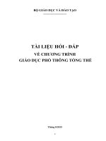 Hỏi đáp chương trình tổng thể giáo dục 2018