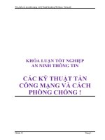 CÁC kỹ THUẬT tấn CÔNG MẠNG và CÁCH PHÒNG CHỐNG