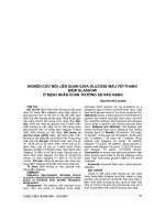 NGHIÊN cứu mối LIÊN QUAN GIỮA GLUCOSE máu với THANG điểm GLASGOW ở BỆNH NHÂN CHẤN THƯƠNG sọ não NẶNG