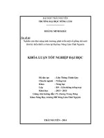 Nghiên cứu khả năng sinh trưởng, phát triển một số giống chè mới thời kỳ kiến thiết cơ bản tại đại học nông lâm thái nguyên