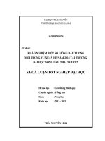 Khảo nghiệm một số giống đậu tương mới trong vụ xuân hè năm 2014 tại trường đại học nông lâm thái nguyên
