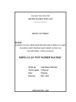 Nghiên c ứu đặc điểm sinh trưởng, phát triển của một số giống chè ở thời k ỳ kiến thiết cơ bản tại nguyên bình, cao bằng