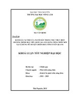 Đánh giá vai trò của người dân trong việc thực hiện chương trình mục tiêu quốc gia xây dựng nông thôn mới tại xã hùng mỹ   huyện chiêm hoá   tỉnh tuyên quang