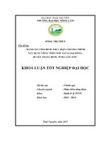 Phát triển nông thôn,đánh giá,chương trình xây dựng,xây dựng nông thôn mới,xây dựng,nông thôn mới,đại đồng,tràng định,lạng sơn