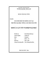 So sánh một số giống sắn tại trường đại học nông lâm thái nguyên