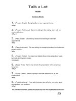 talk a lot 1 sentence blocks health 