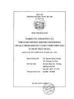 Nghiên cứu ảnh hưởng của trifluoro methyl dihydro artemisinin lên quá trình sinh sản và phát triển phôi thai ở chuột nhắt trắng