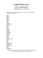 alphabetical order 3 food and drink ev7 