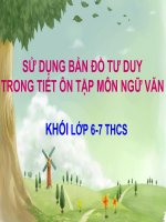 SỬ DỤNG BẢN ĐỒ TƯ DUY  TRONG TIẾT ÔN TẬP MÔN NGỮ VĂN KHỐI LỚP 67 THCS