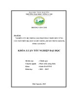 Nghiên cứu hệ thống giải pháp phát triển bền vững cây ngô trên địa bàn xã đức hồng   huyện trùng khánh   tỉnh cao bằng