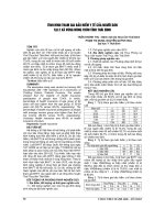 TÌNH HÌNH THAM GIA bảo HIỂM y tế của NGƯỜI dân tại 2 xã VÙNG NÔNG THÔN TỈNH THÁI BÌNH