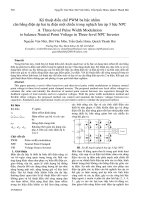 Kỹ thuật điều chế PWM ba bậc nhằm cân bằng điện áp hai tụ điện một chiều trong nghịch lưu áp 3 bậc NPC