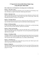 17 nguyên tắc rất cần thiết để đạt thành công trong thời gian nhanh nhất