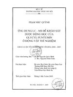 Ứng dụng LC   MS để khảo sát dược động học của glycyl funtumin ở động vật thí nghiệm