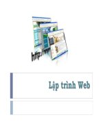 Giáo án bài giảng về việc lập trình web