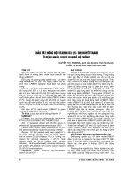 KHẢO sát NỒNG độ VITAMIN d3 (25 OH) HUYẾT THANH ở BỆNH NHÂN LUPUS BAN đỏ hệ THỐNG