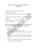 DỰ án đầu tư KINH DOANH SIÊU THỊ điện máy  HƯNG THỊNH