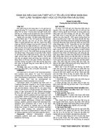 ĐÁNH GIÁ HIỆU QUẢ CAN THIỆP vật lý TRỊ LIỆU CHO BỆNH NHÂN ĐAU THẮT LƯNG tại BỆNH VIỆN y học cổ TRUYỀN TỈNH hải DƯƠNG