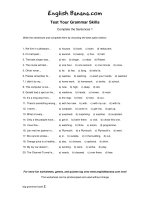 complete the sentences 1