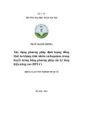 Xây dựng phương pháp định lượng đồng thời ba kháng sinh nhóm carbapenem trong huyết tương bằng phương pháp sắc ký lỏng hiệu năng cao HPLC