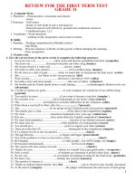 Bài tập ôn thi HKI tiếng anh lớp 118 