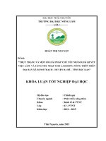 Thực trạng và một số giải pháp chủ yếu nhằm giải quyết việc làm và tăng thu nhập cho lao động nông thôn trên địa bàn xã bành trạch   huyện ba bể   tỉnh bắc kạn