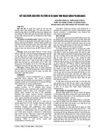 KẾT QUẢ bước đầu điều TRỊ TIÊM xơ dị DẠNG TĨNH MẠCH BẰNG POLIDOCANOL