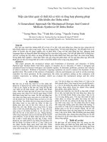 Proceedings VCM 2012 87 tiếp cận khái quát về thiết kế cơ khí và tổng hợp phương pháp 