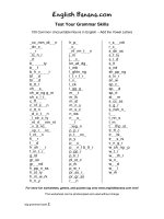 100 common uncountable nouns in english add the vowel letters 