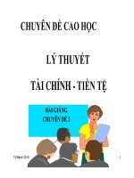 Bài giảng chuyên đề các nguồn tài chính tài trợ cho phát triển kinh tế ( GS bình minh)
