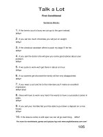 talk a lot 1 first conditional 