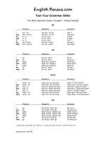 the most important verbs in english present simple