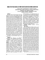 NHẬN xét kết QUẢ SÀNG lọc TRƯỚC SINH THAI mắc hội CHỨNG KLINEFELTER