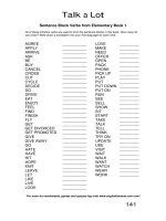 talk a lot 1 sentence block verbs 