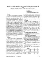 MỘT số đặc điểm KIẾN THỨC, THỰC HÀNH của PHỤ nữ mắc VIÊM âm đạo DO nấm CANDIDA đến KHÁM tại BỆNH VIỆN 103 (2013)