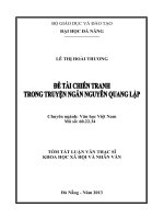 Đề tài chiến tranh trong truyện ngắn nguyễn quang lập