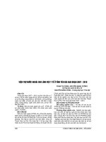 VIỆN TRỢ nước NGOÀI CHO LĨNH vực y tế ở TỈNH yên bái GIAI đoạn 2007   2010