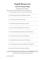 basic sentence punctuation 2 