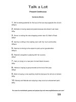 talk a lot 1 present continuous 