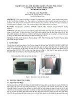 NGHIÊN cứu BA CHẾ độ điều KHIỂN ONOFF, PID, FUZZY và ỨNG DỤNG TRONG điều KHIỂN mô HÌNH lò NHIỆT