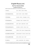 complete the sentences bgb70