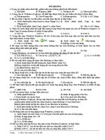 TRẮC NGHIỆM TIN HỌC VĂN PHÒNG