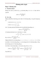 CHUYÊN ĐỀ KHOẢNG CÁCH VÀ GÓC