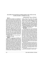 ĐẶC điểm CHỈ số SCORTEN của BỆNH NHÂN dị ỨNG THUỐC có hội CHỨNG STEVENS   JOHNSON và LYELL