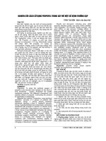 NGHIÊN cứu CÁCH sử DỤNG PROPOFOL TRONG gây mê một số BỆNH THƯỜNG gặp