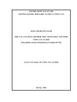 Nhu cầu xây dựng mô hình thực hành thực tập nghề công tác xã hội ( qua nghiên cứu tại trường đại học sư phạm hà nội) 