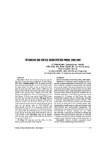 TỬ VONG DO UNG THƯ tại THÀNH PHỐ hải PHÒNG, 2005 2007