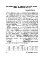 ĐẶC điểm DỊCH tễ học sốt DENGUE sốt XUẤT HUYẾT DENGUE tại bạc LIÊU, GIAI đoạn 2006   2012