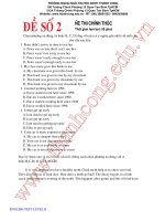 ĐỀ THI ANH VĂN B SỐ 2